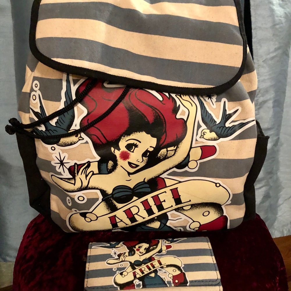 Loungefly Disney Ariel Mini Backpack & Wallet set
